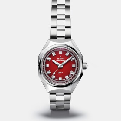 ZENITH DEFY Revival A3691 automatic watch in steel with red